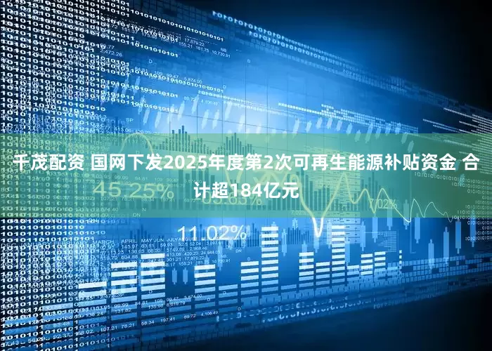千茂配资 国网下发2025年度第2次可再生能源补贴资金 合计超184亿元