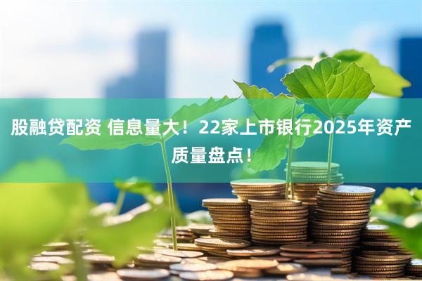 股融贷配资 信息量大！22家上市银行2025年资产质量盘点！